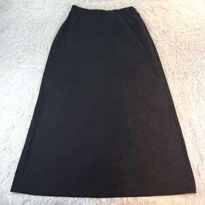 Vintage Tribal Stretch Velvet Maxi Skirt Black Size 8 A-Line Whimsigoth 90s Y2K